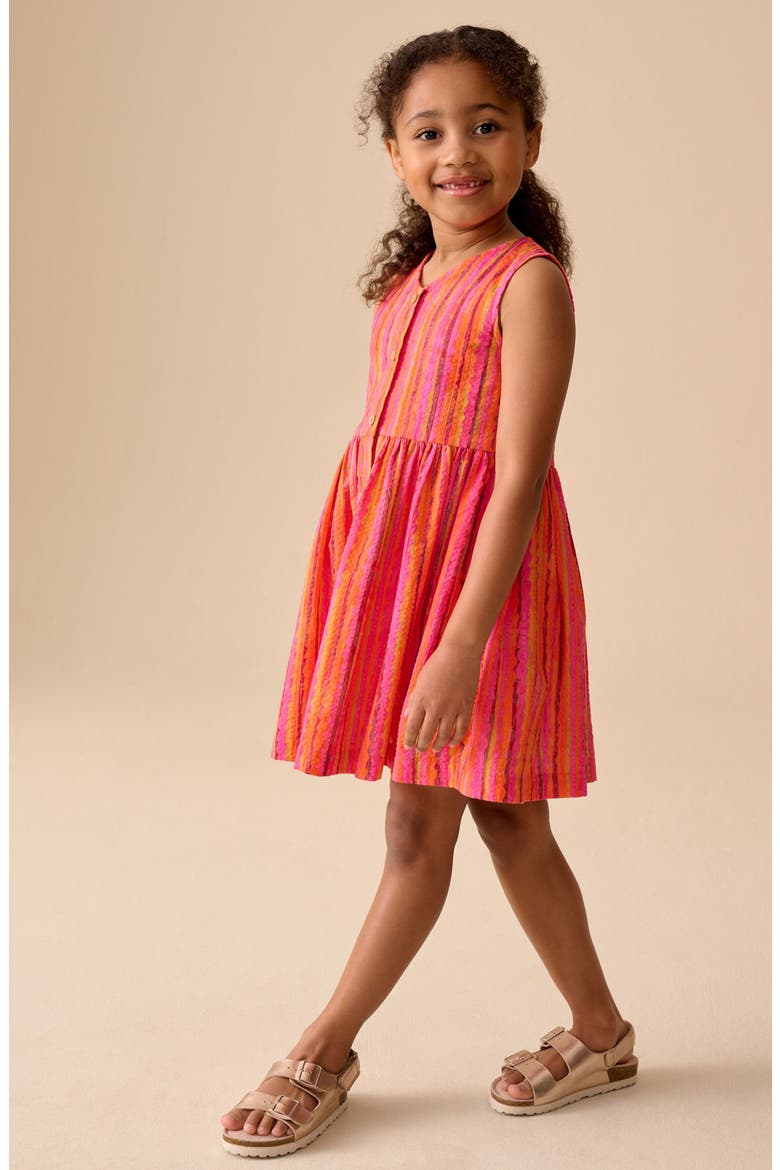 Kids' Stripe Cotton Seersucker Dress, Alternate, color, MULTI