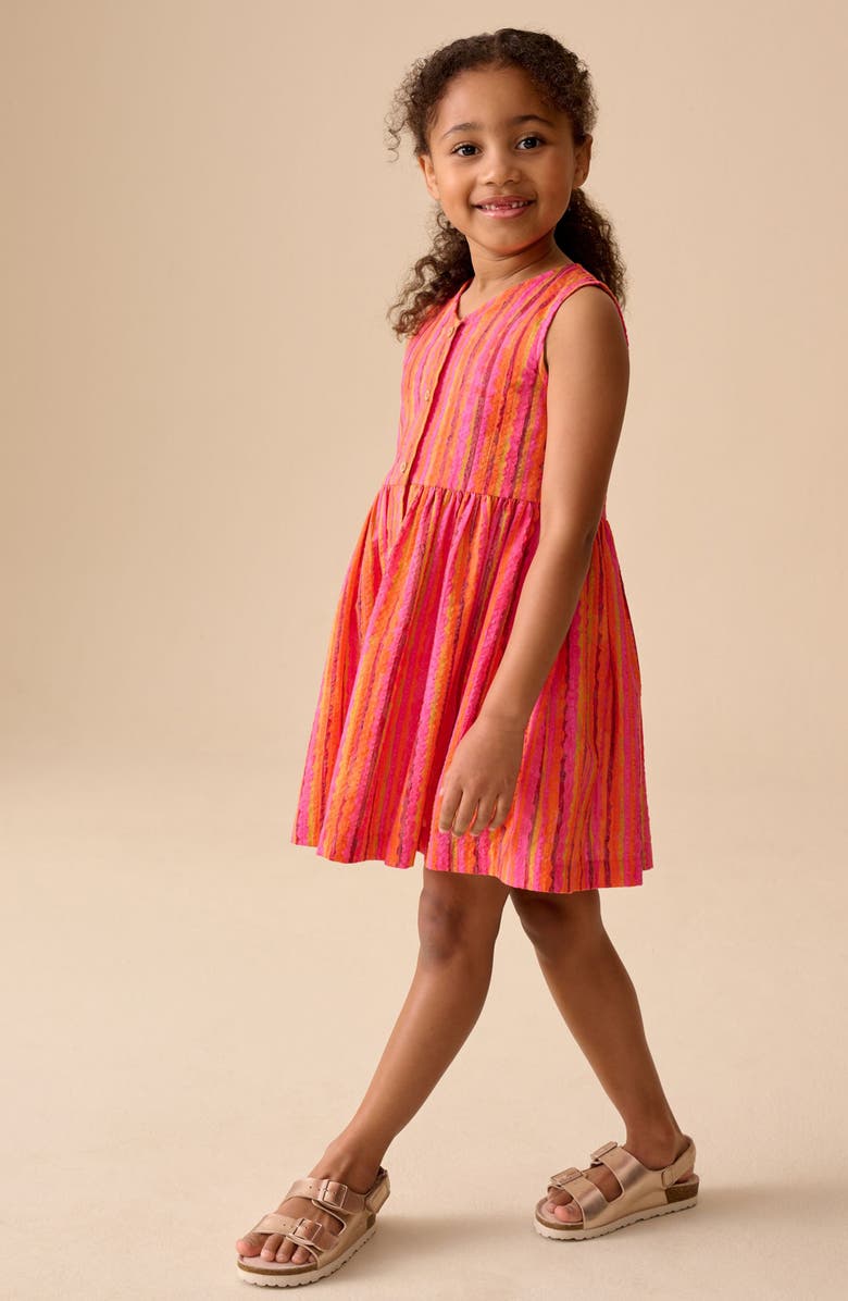 NEXT Kids' Stripe Cotton Seersucker Dress, Alternate, color, Multi