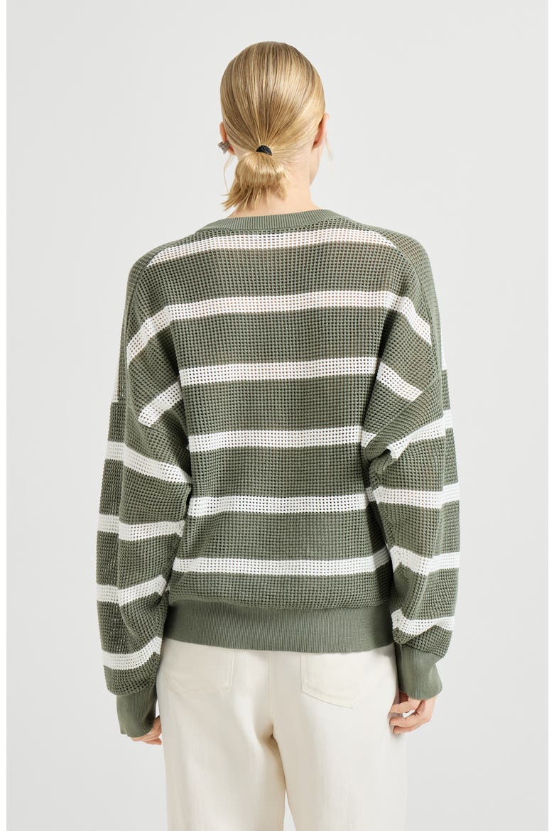 Striped sweater, Alternate, color, Green