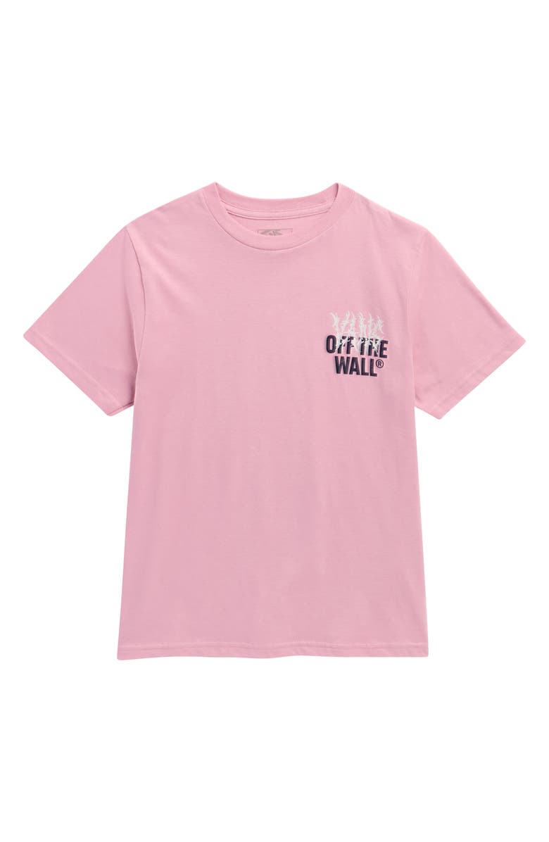 Vans Kids' Metal Wall Graphic T-Shirt, Main, color, Pink Dawn