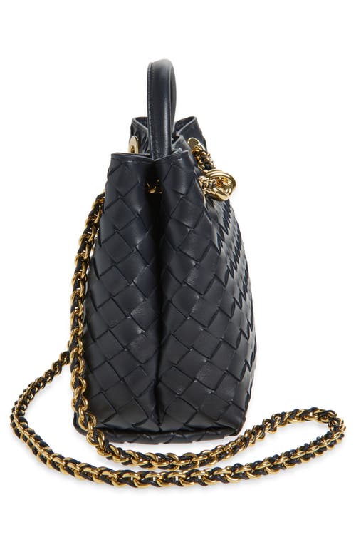 Bottega Veneta Womens Black-m Brass Andiamo Small Leather Top-handle Bag In Black