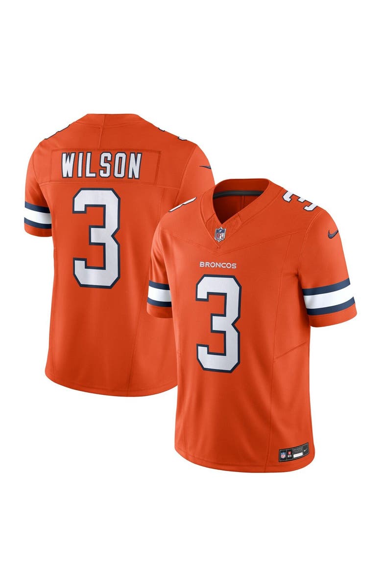 Nike Men's Nike Russell Wilson Orange Denver Broncos Vapor F.U.S.E. Limited Jersey, Main, color, 