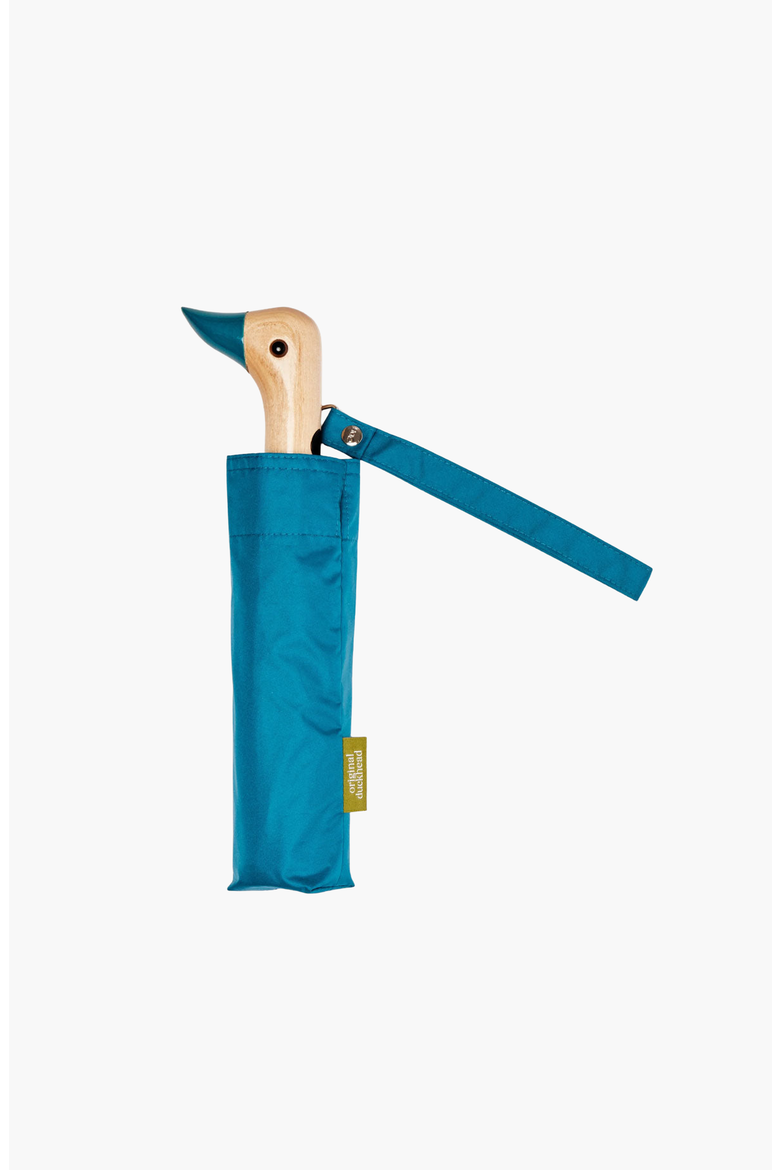 Eco-Friendly Compact Duck Umbrella, Main, color, Teal