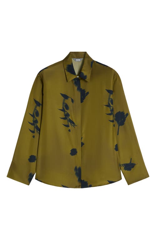 Weekend Max Mara Eraclea Abstract Print Silk Button-up Shirt In Green