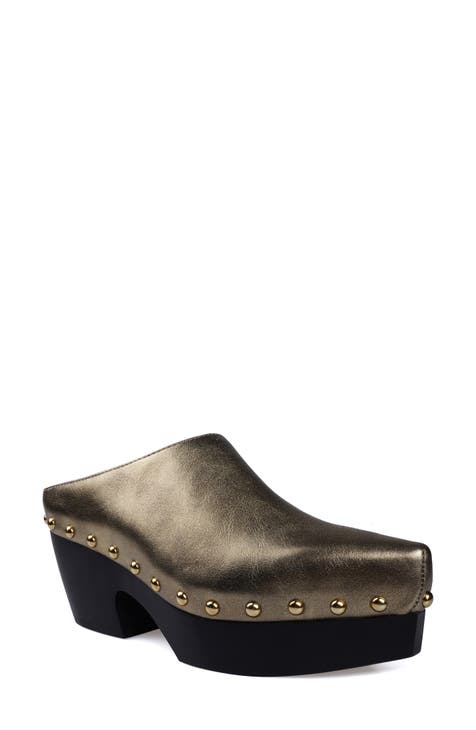 Metallic clogs online