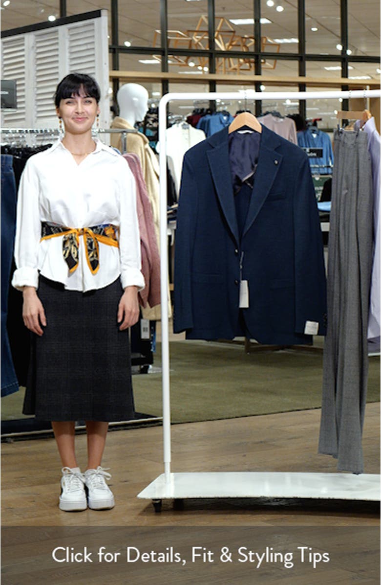 Hartford Teal Mélange Knit Wool Sport Coat, sales video thumbnail