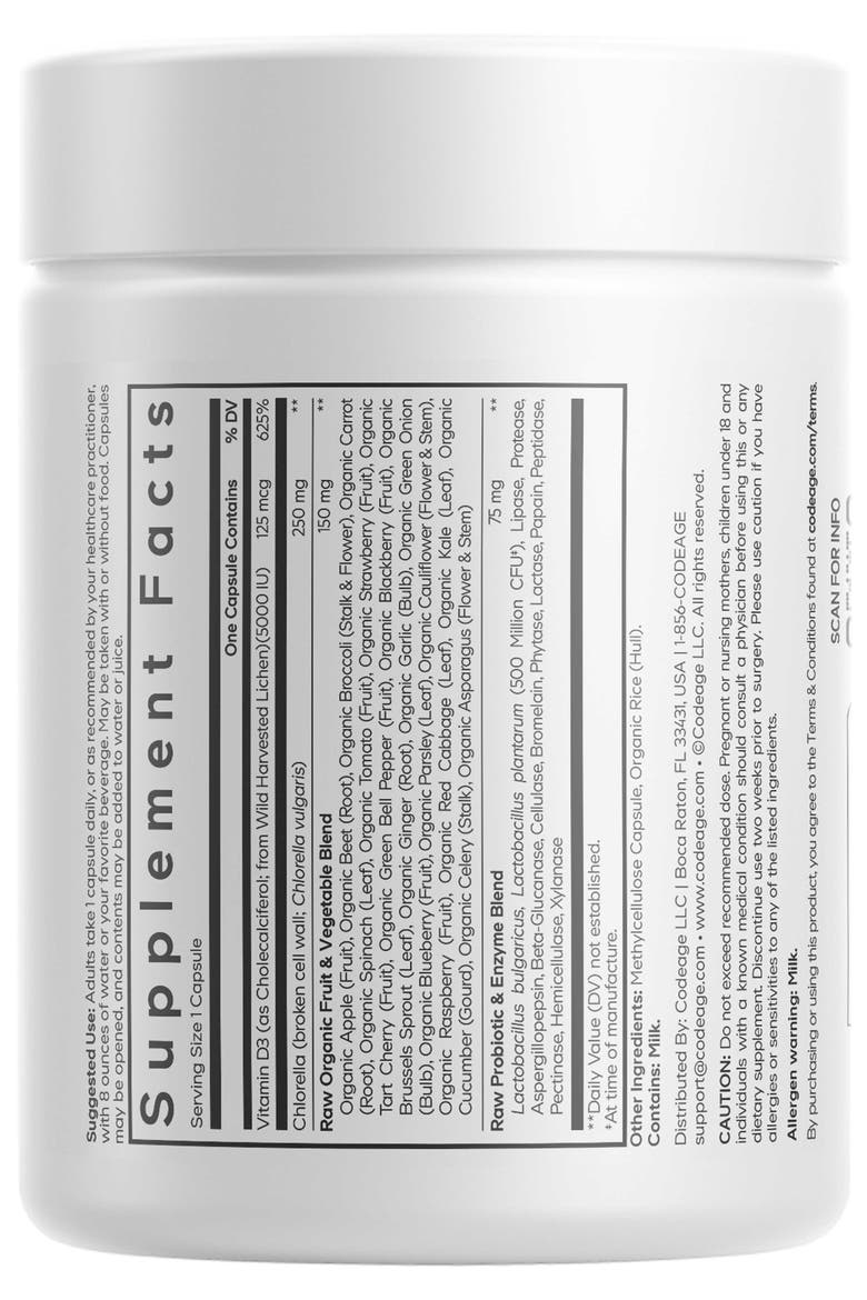 Raw Vitamin D3+ 5000 IU Supplement, Alternate, color, White