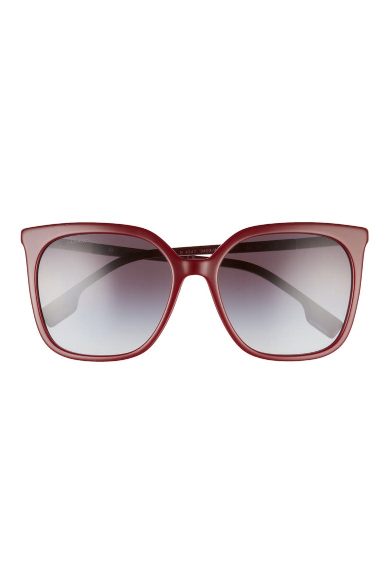 Lilac 56mm Square Sunglasses, Main, color, BORDEAUX