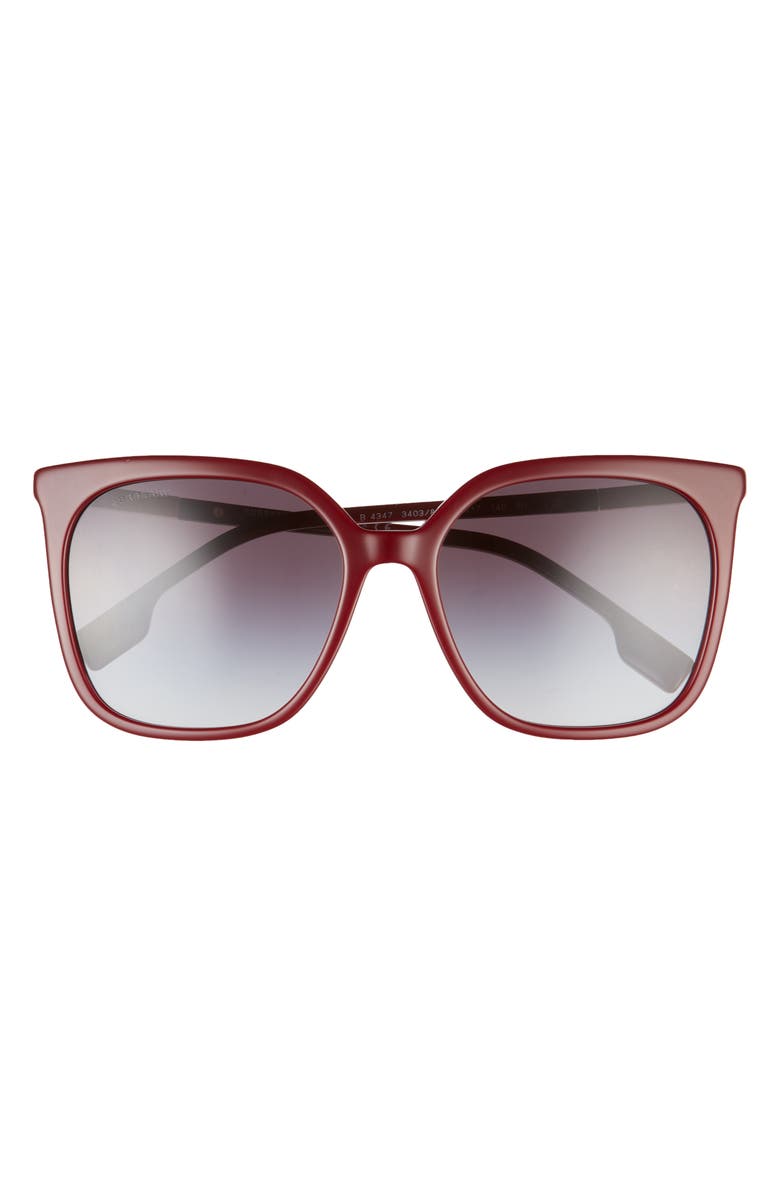 Burberry Lilac 56mm Square Sunglasses, Main, color, Bordeaux