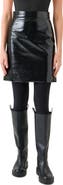 Akris punto Crinkled Lacquer Miniskirt