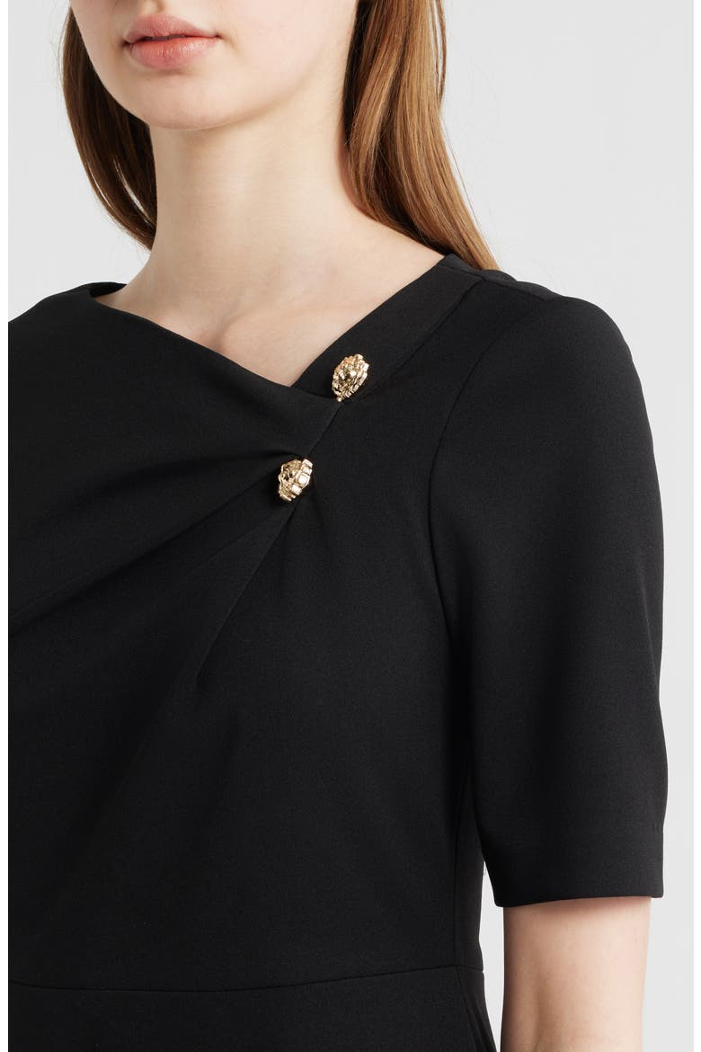 Bar Pin Sheath Dress, Alternate, color, ANNE BLACK