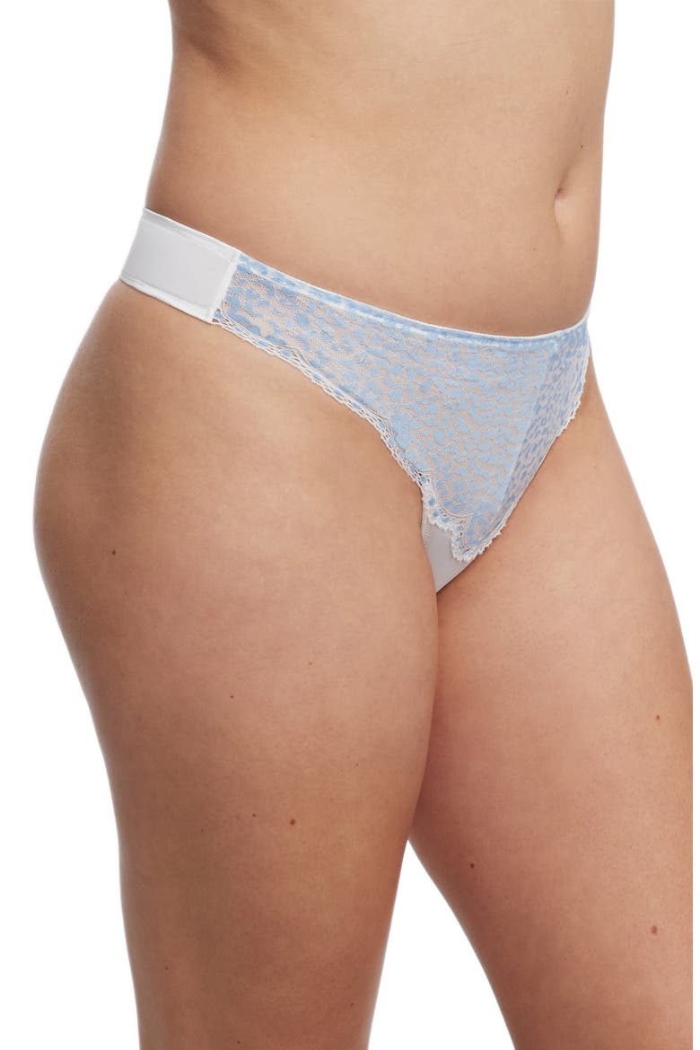 Rouse Lace Thong, Alternate, color, WHITE/ CRYSTAL BLUE