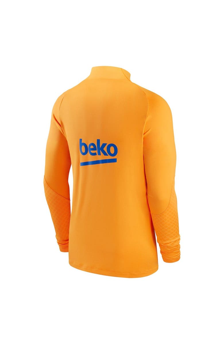 Nike Men's Nike Orange Barcelona 2021/22 Strike Drill Raglan Quarter-Zip Long Sleeve Top, Alternate, color, 