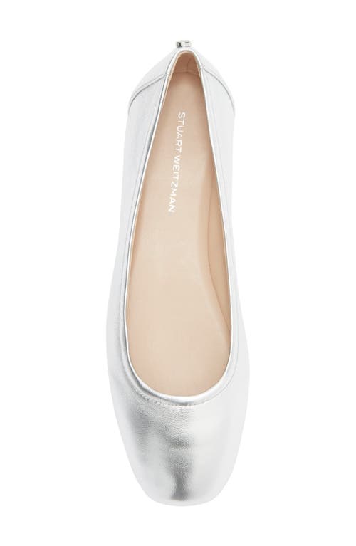 Stuart Weitzman Tammy Ballet Flat In Silver