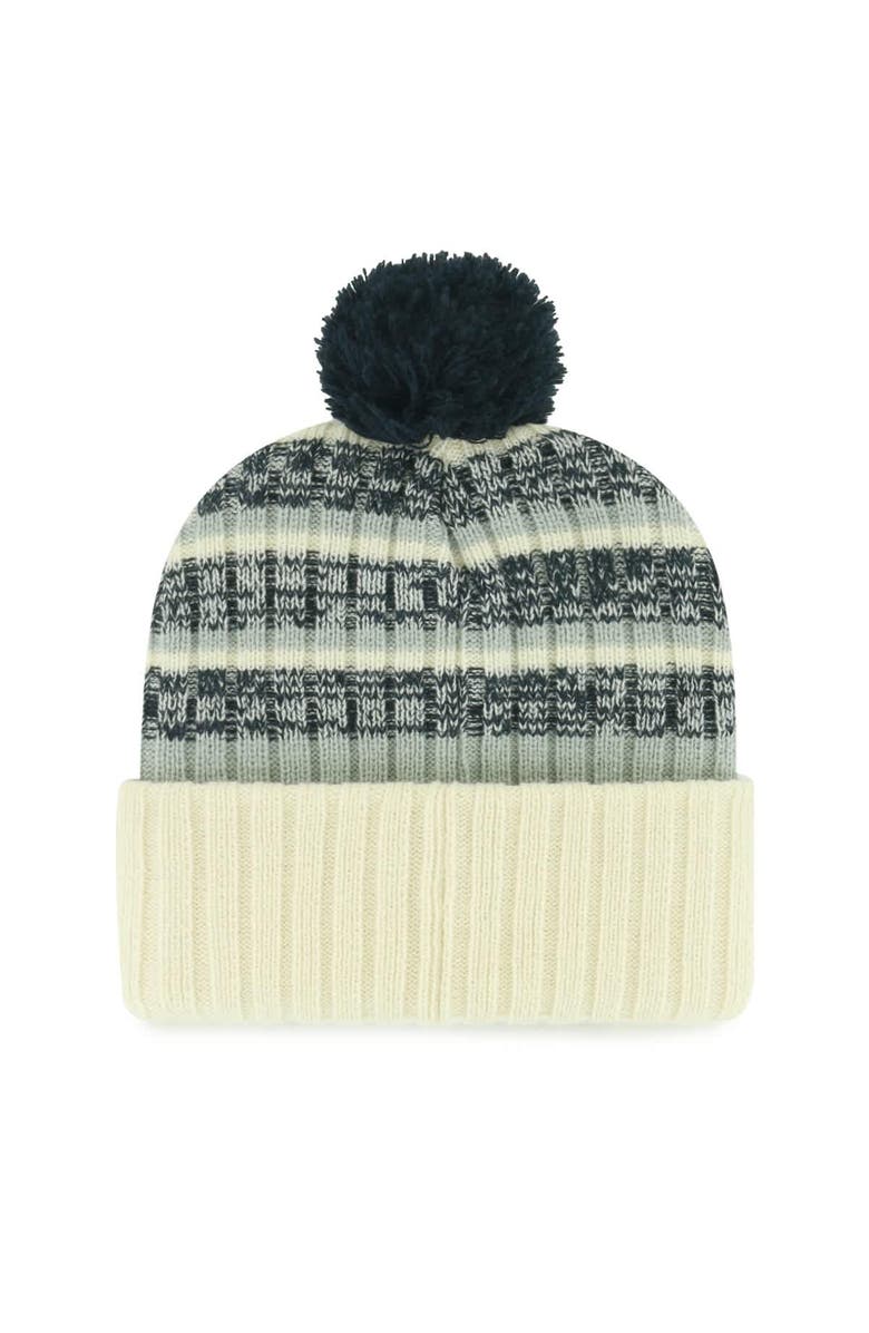 '47 Men's '47 Cream Penn State Nittany Lions Vintage Tavern Cuffed Knit Hat with Pom, Alternate, color, Cream