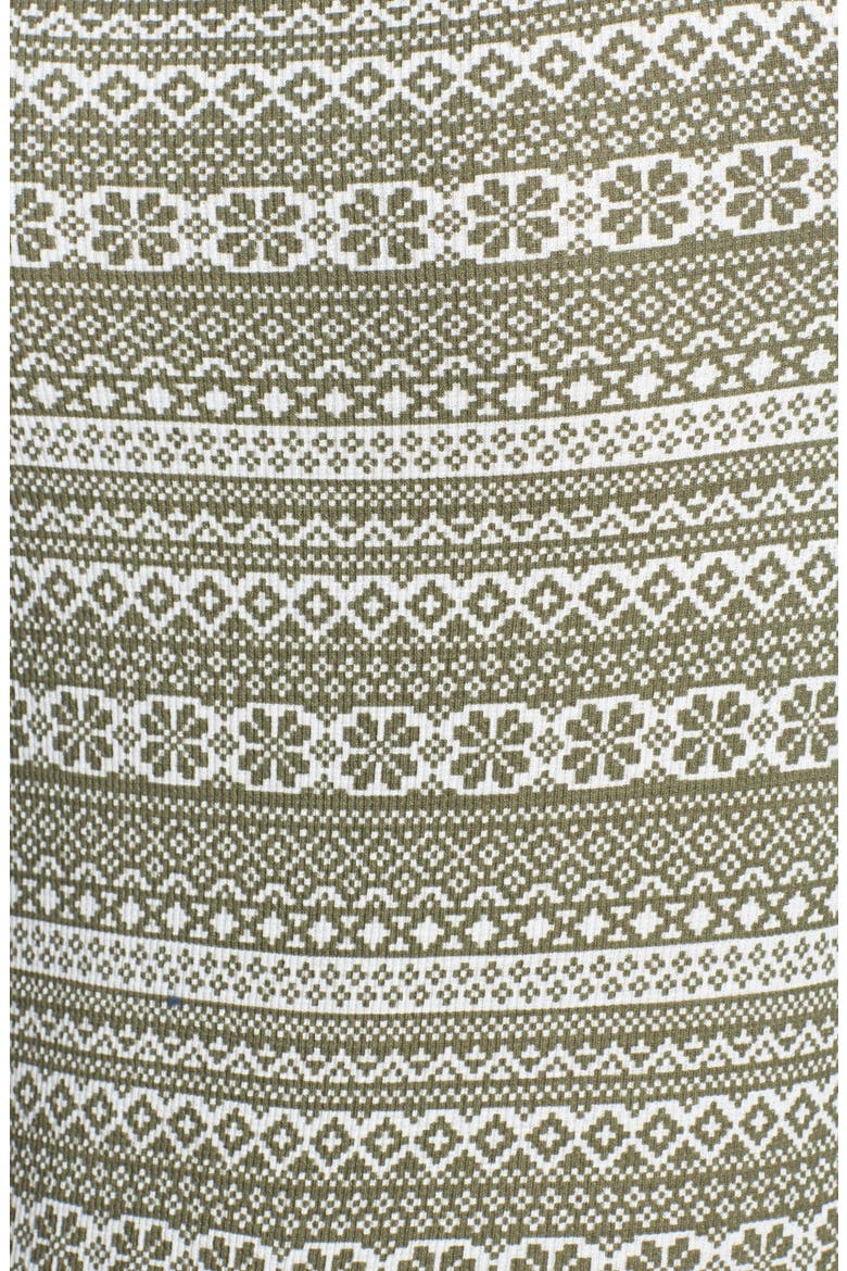 'Free Spirit' Fair Isle Print Thermal Jumpsuit, Alternate, color, OLIVE BURNT WOODSY FAIRISLE