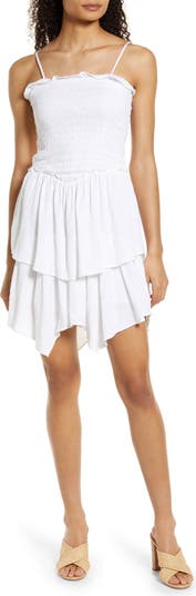 AREA STARS Abi Smocked Ruffle Jacquard Sundress | Nordstrom