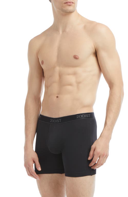 2(x)ist 3-pack Cotton Boxer Briefs In Black/grey/charcoal
