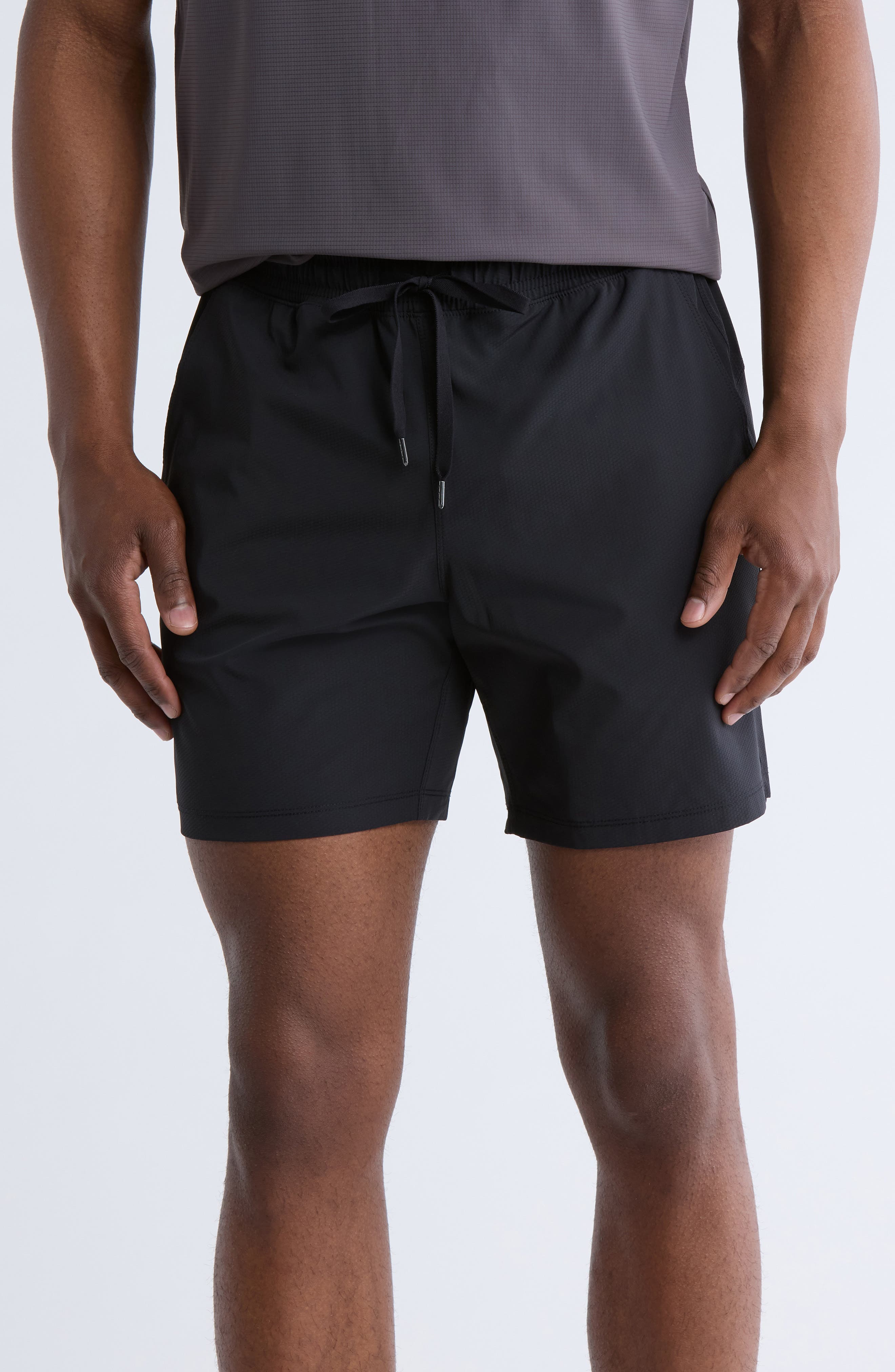 90 DEGREE BY REFLEX Textured Sonic Drawstring Shorts