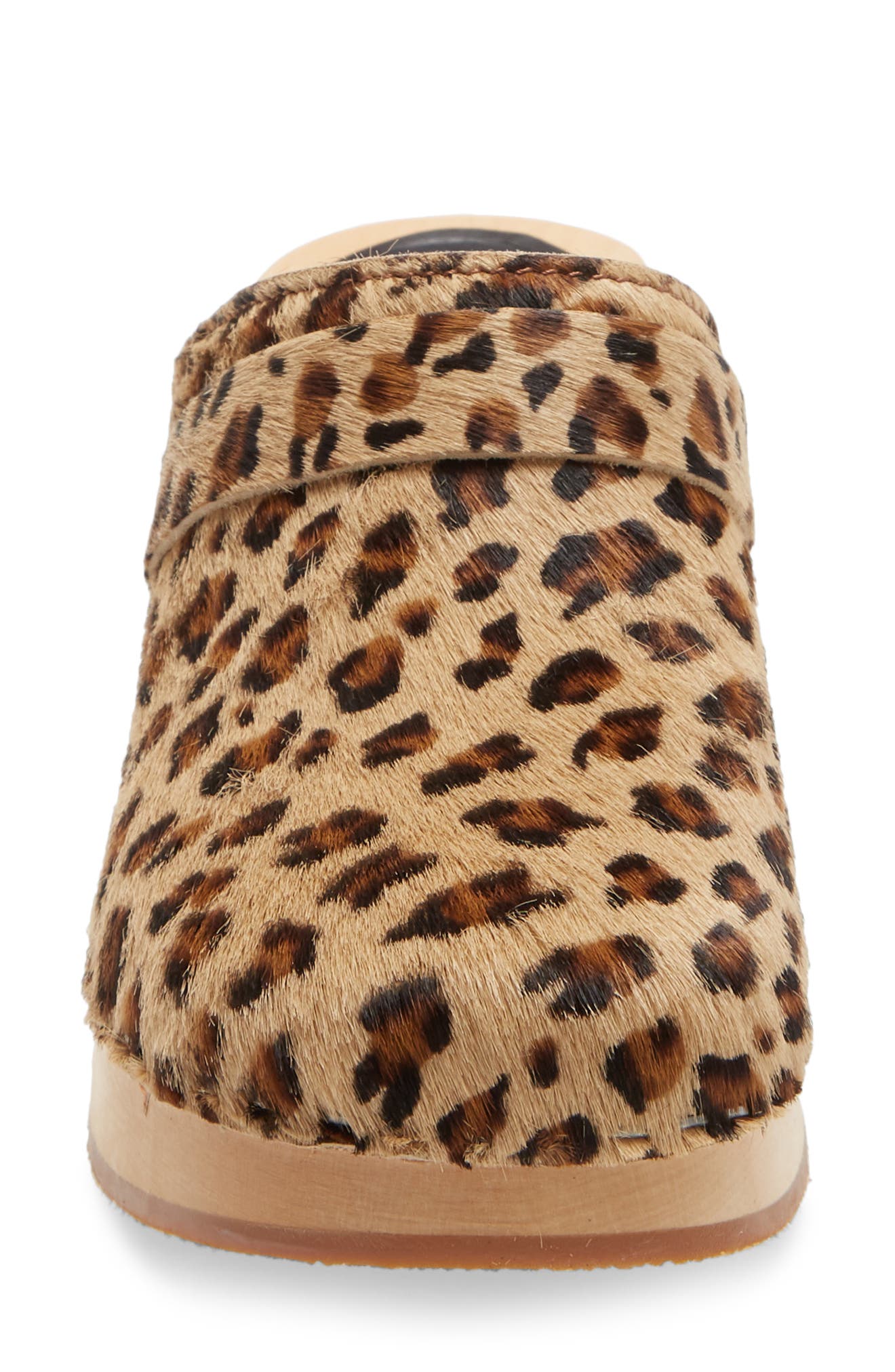 Dagny Clog, Alternate, color, LEOPARD PRINT LEATHER