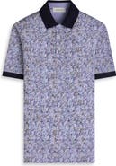 Bugatchi Vasco OoohCotton® Tropical Leaf Print Polo