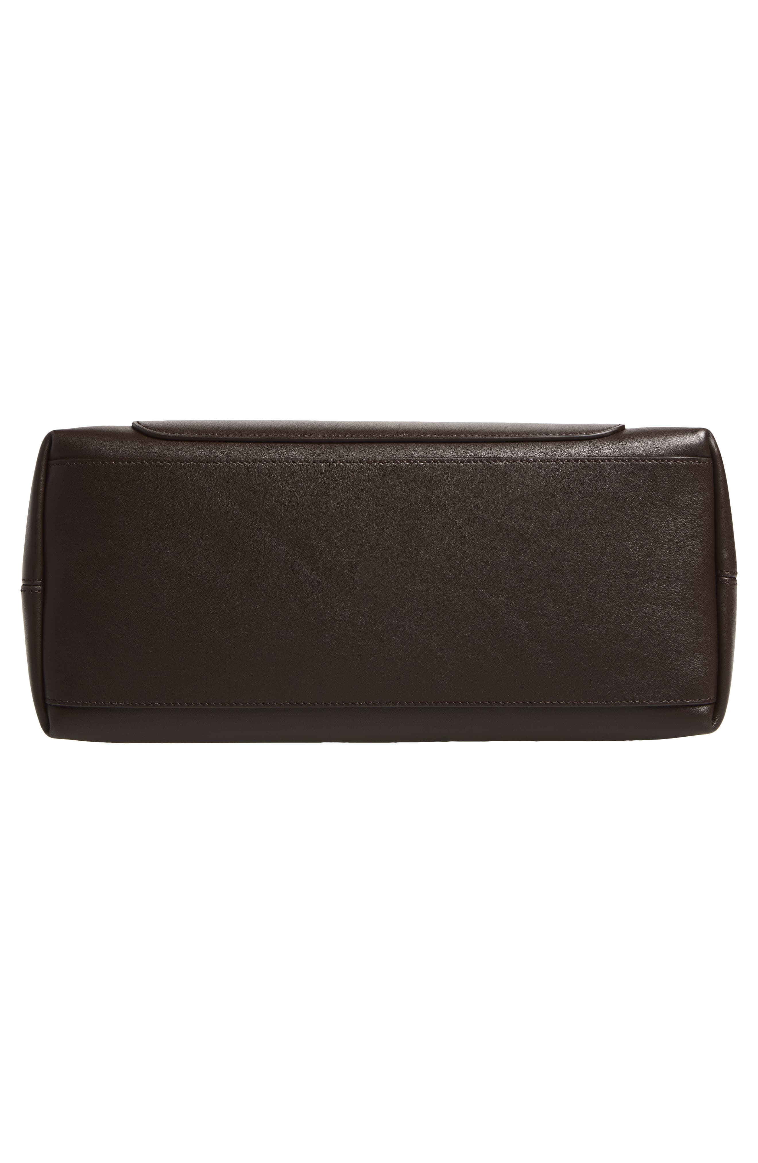 Stevie Leather Top Handle Bag, Alternate, color, EBONY