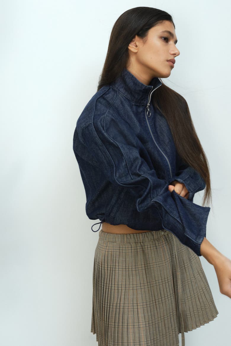 Sporty Denim Jacket, Alternate, color, Dark denim blue