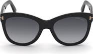 TOM FORD Wallace 54mm Gradient Cat Eye Sunglasses