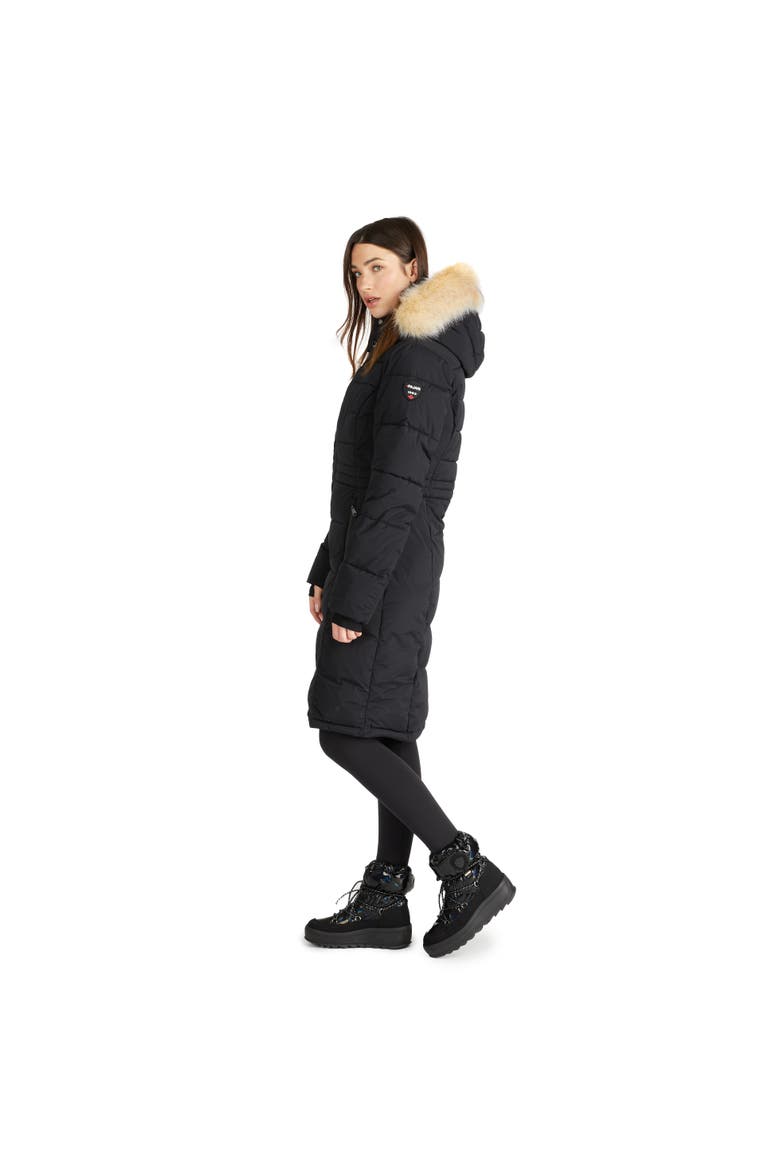 Jupiter Stretch Long Quilted Puffer, Alternate, color, Black