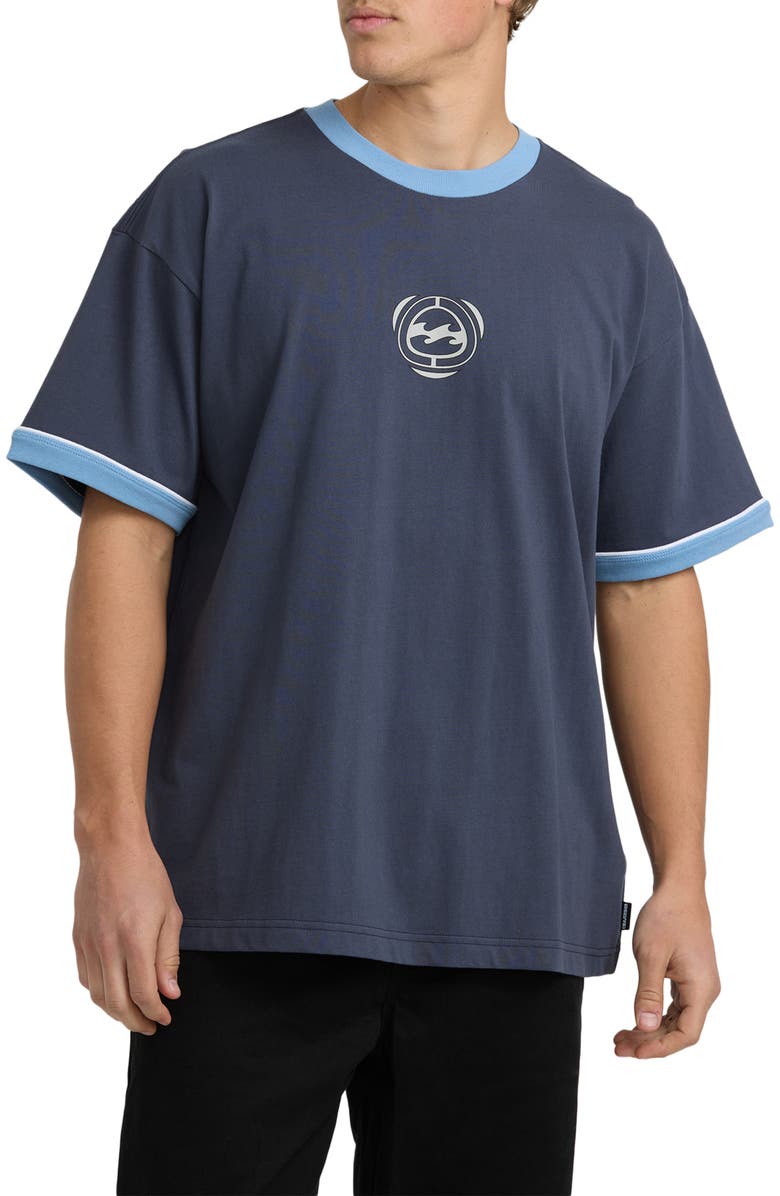 Billabong Spec Ringer Graphic T-Shirt, Main, color, Vintage Navy