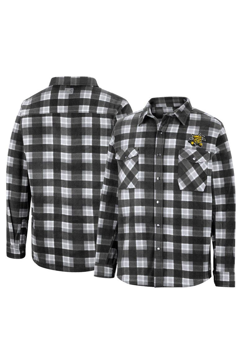 Men's Colosseum Black Wichita State Shockers Ellis Full-Snap Jacket, Main, color, Black