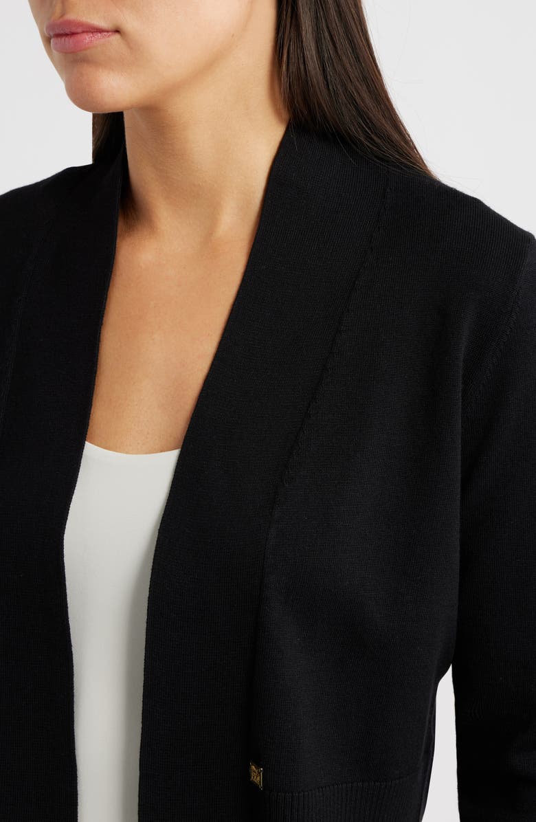 Anne Klein Kissing Front Shrug, Alternate, color, Anne Black