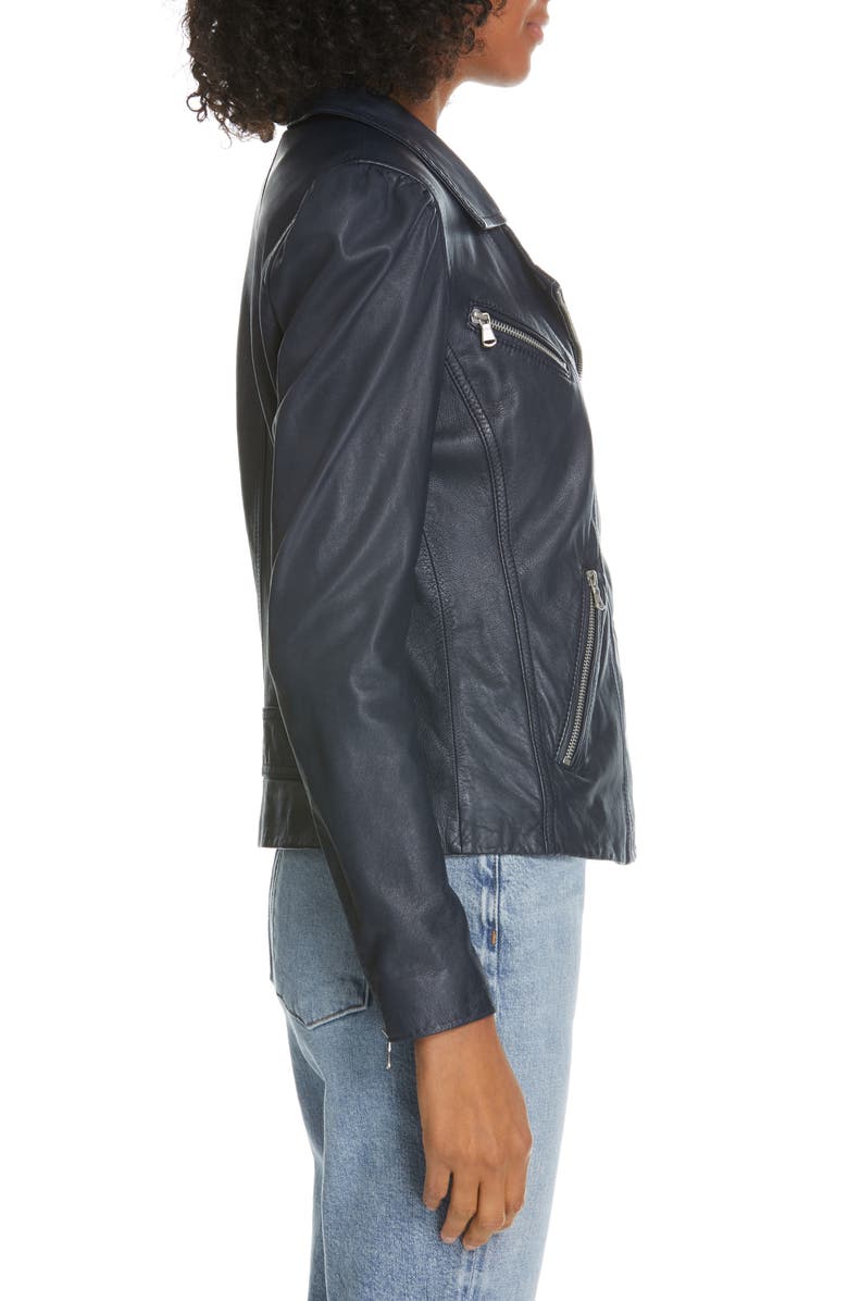 Rebecca Taylor Leather Biker Jacket, Alternate, color, 