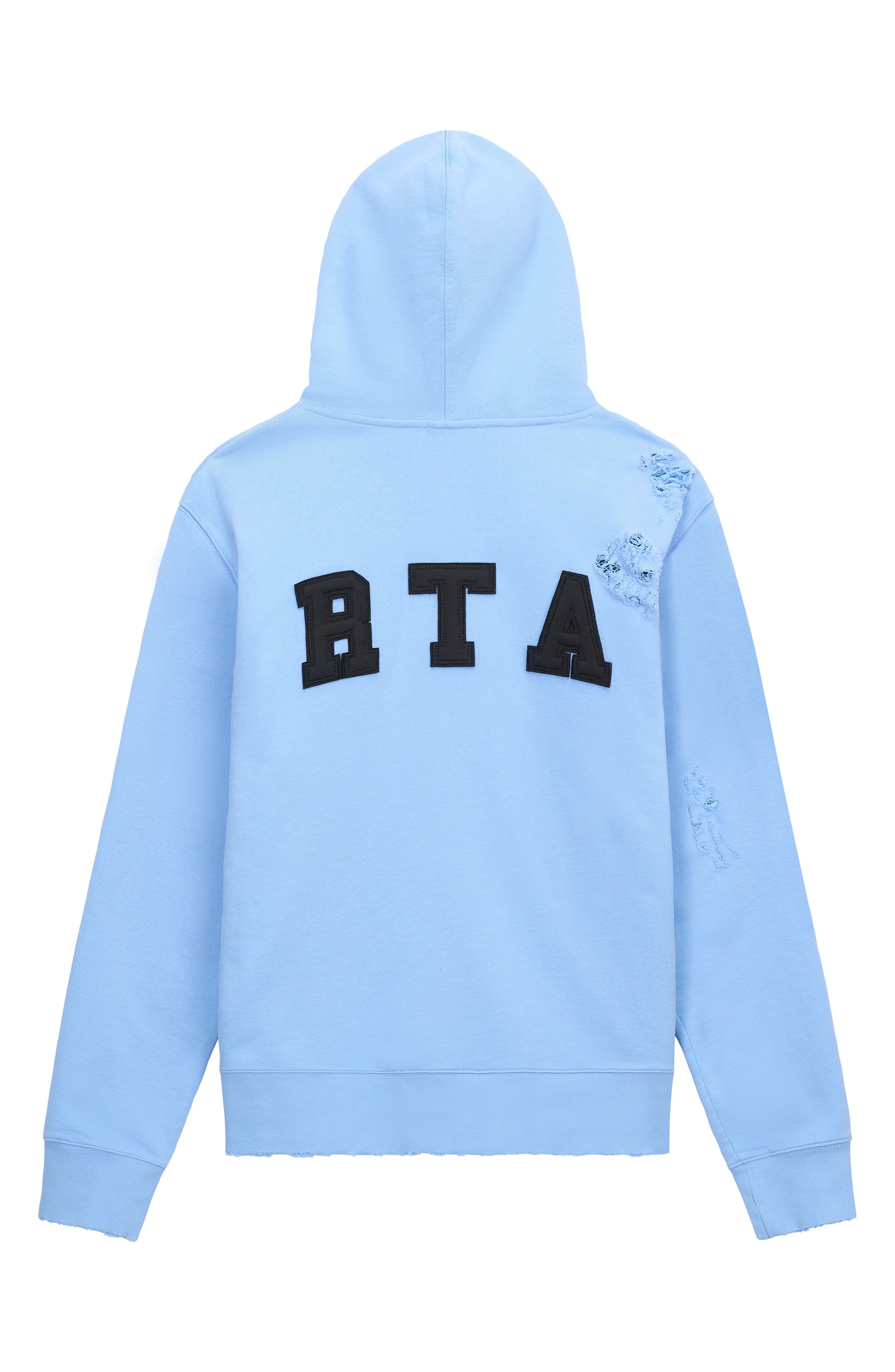 RtA Markus Collegiate Frayed Hoodie (Men) | Nordstrom