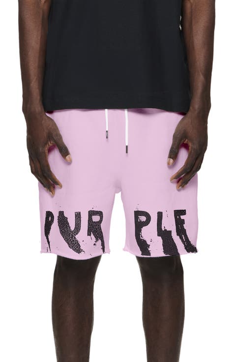 Crackle Logo Cutoff Fleece Shorts