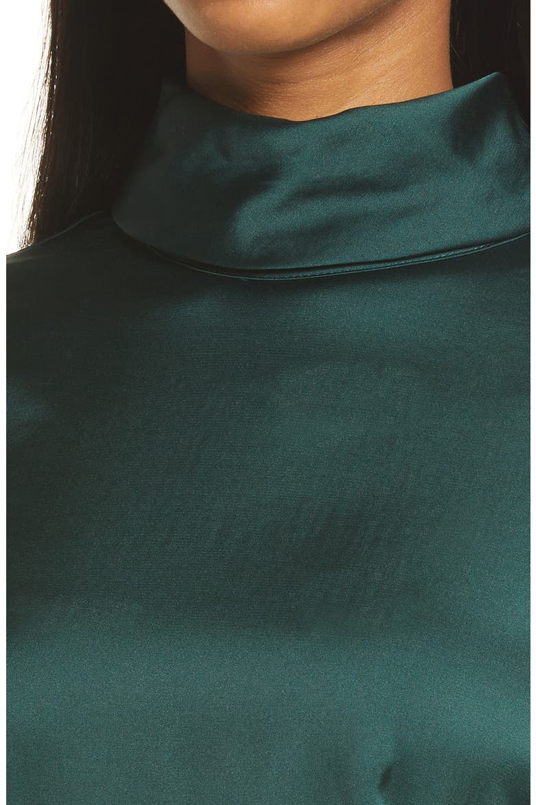 Milano Long Sleeve Minidress, Alternate, color, FOREST