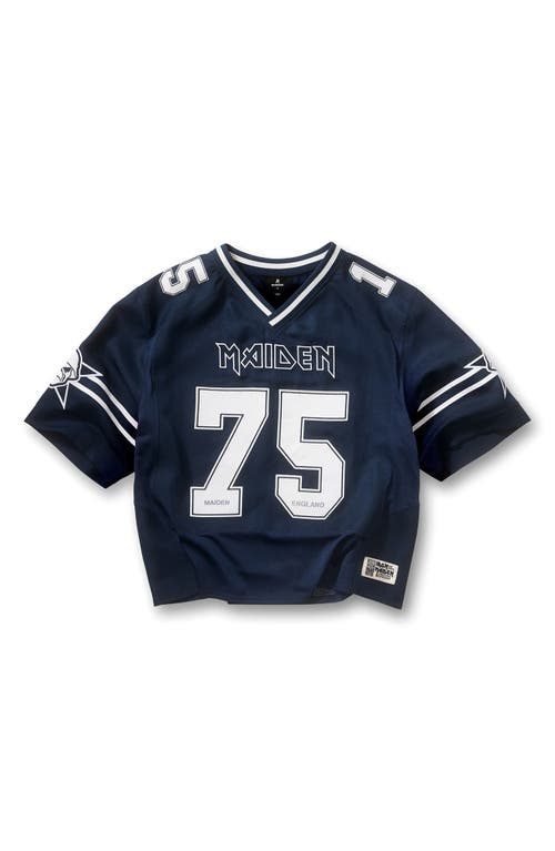 Represent X Iron Maiden Anniversary Number 75 Star-embellished Jersey In Blue