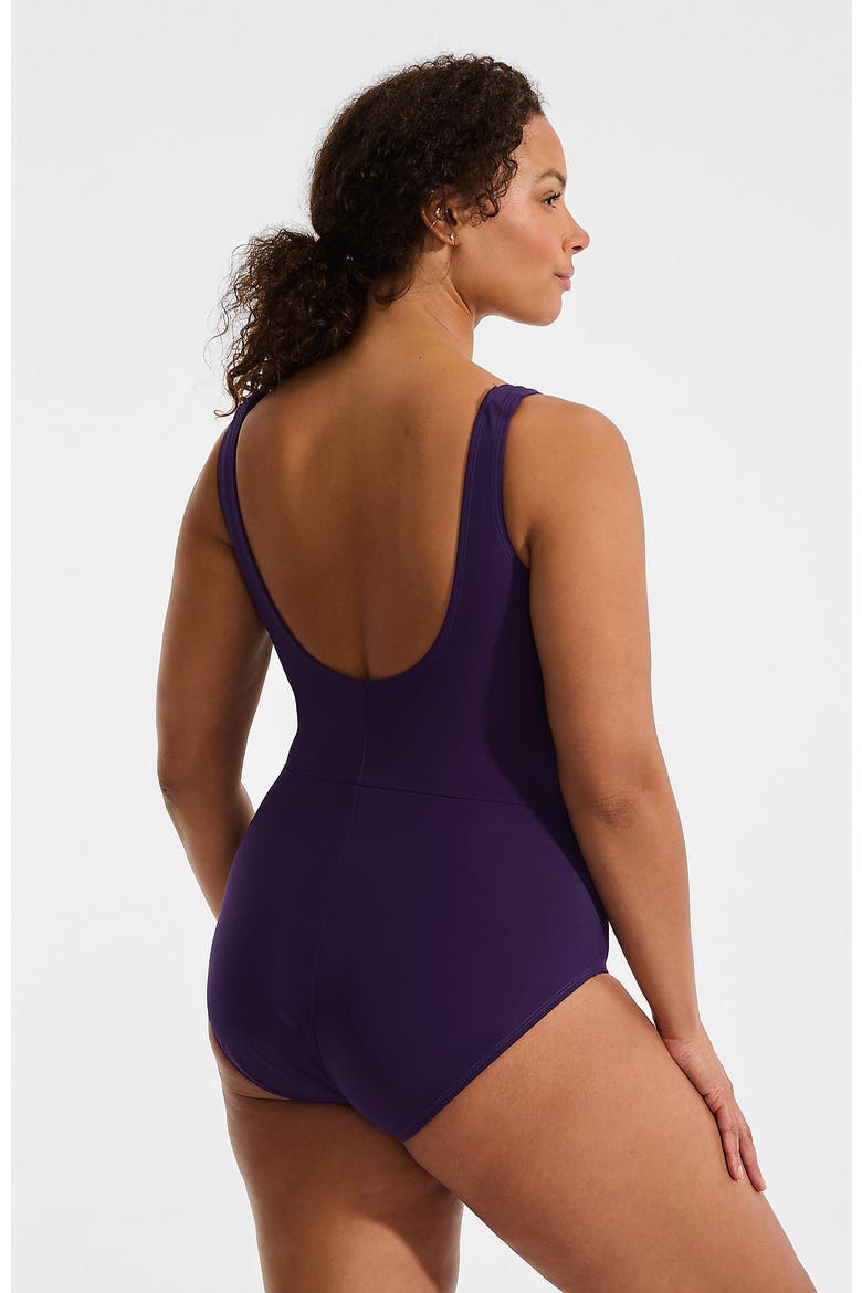 SlenderSuit Wrap One Piece Swimsuit, Alternate, color, Blackberry