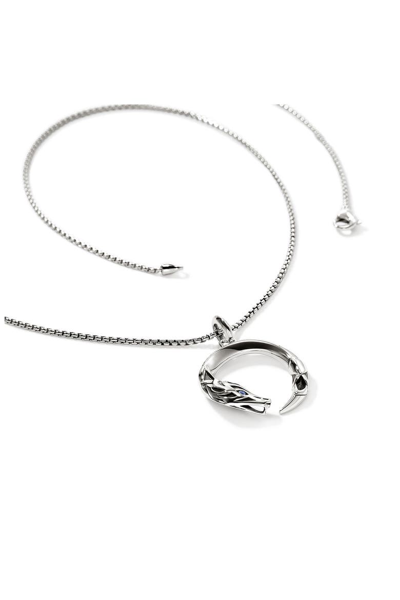Naga Pendant Necklace, Sterling Silver, Blue Sapphire, Alternate, color, SILVER/BLUE SAPHIRE