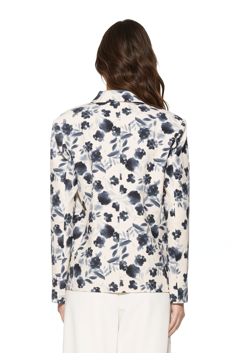 Noa Printed Boyfriend Blazer, Alternate, color, Ivory Watercolor