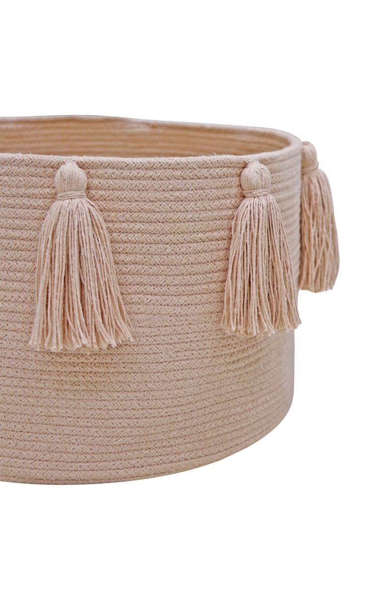 Lorena Canals Basket New Tassels, Alternate, color, Rose
