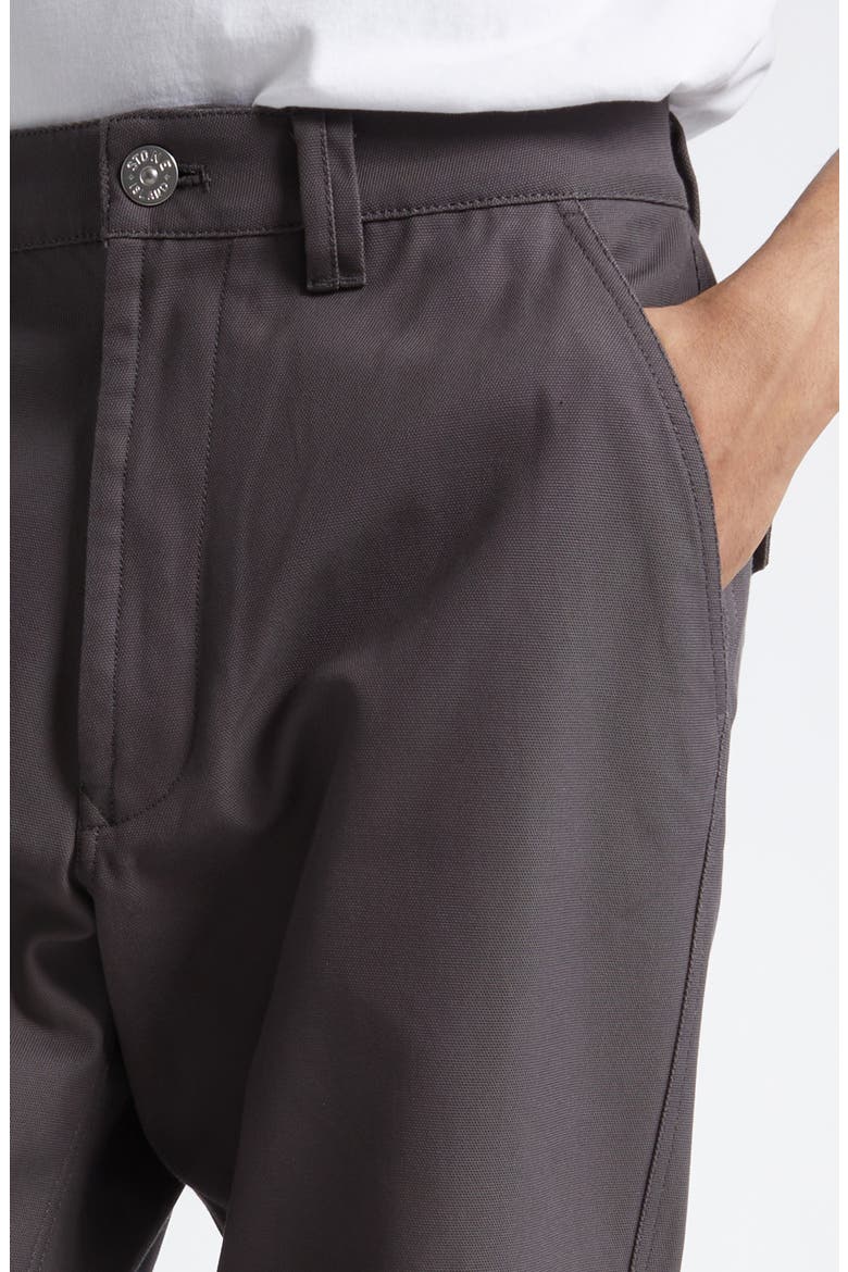 Straight Leg Cotton Twill Pants, Alternate, color, CHARCOAL