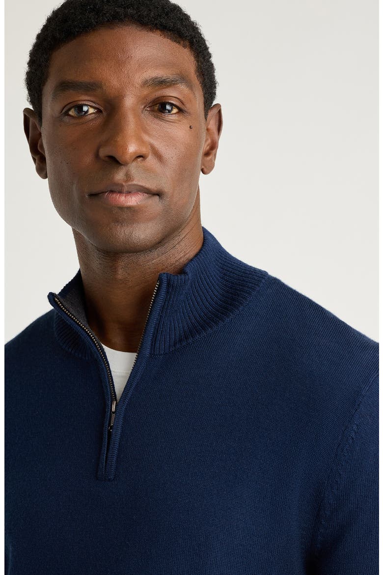 Shable Merino Wool Quarter Zip Sweater, Alternate, color, NAVY BLUE