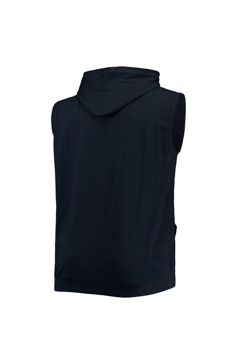 PROFILE Men's Navy Cleveland Guardians Jersey Muscle Sleeveless Pullover Hoodie, Alternate, color, Navy