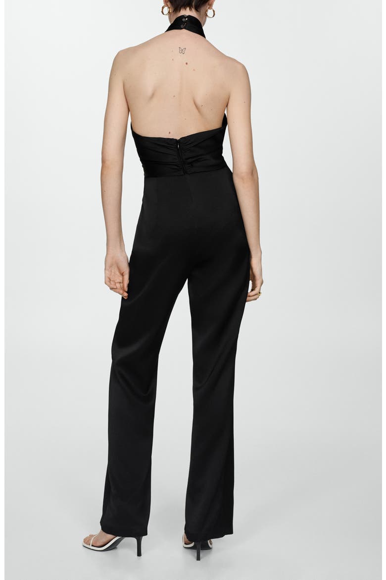 Halter Jumpsuit, Alternate, color, BLACK