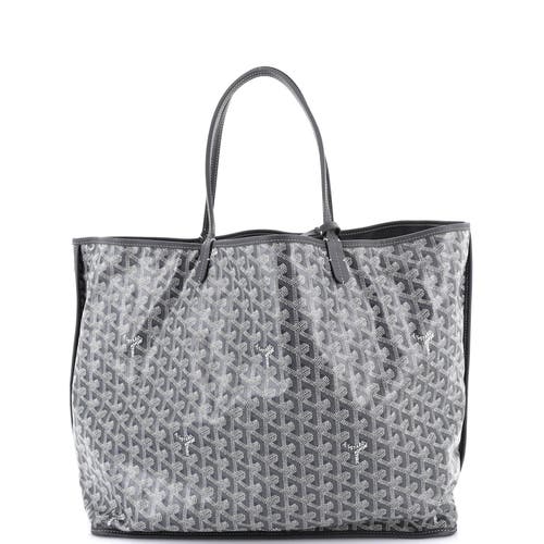 Pre-owned Goyard  Goyard Anjou Reversible Tote Coated Canvas Gm In Gray