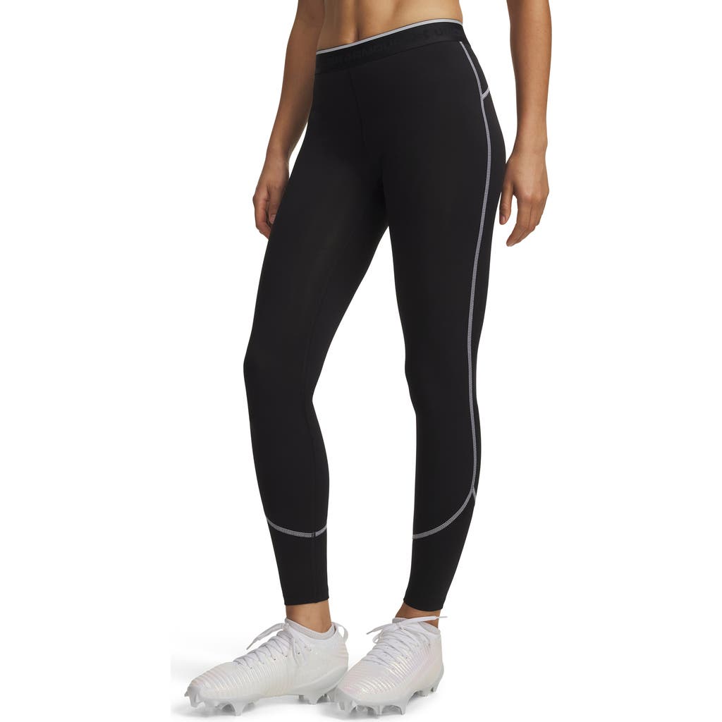 Under Armour Heatgear Elite Performance High Waist Leggings In 008 Ultimate Black