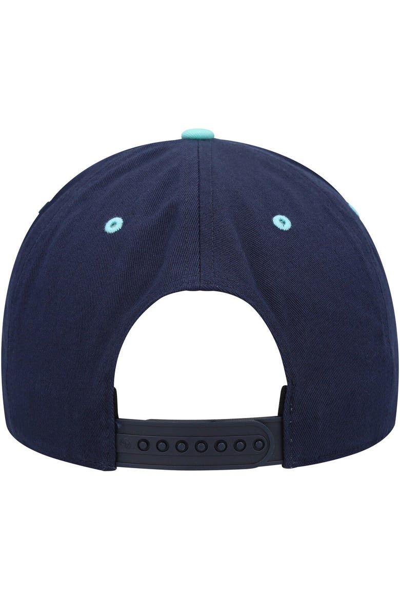 Men's '47 Deep Sea Blue/Light Blue Seattle Kraken Super Hitch Adjustable Snapback Hat, Alternate, color, Navy