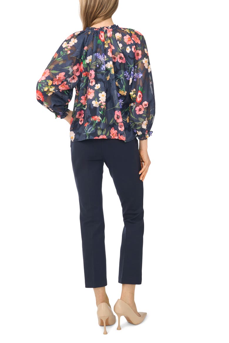 Adina Floral Long Sleeve Top, Alternate, color, INDIGO NIGHT