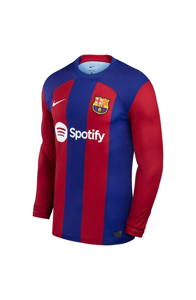 Nike Men's Nike Robert Lewandowski Royal Barcelona 2023/24 Home Replica Long Sleeve Jersey, Alternate, color, 